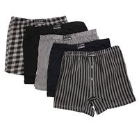 FLAVES FASHION (FF11) 6 or12 Pack Boys Classic Cotton Jersey Boxer Shorts Ages 2-13 Years Check (Age: 6/8 Years, Assorted [6pairs])