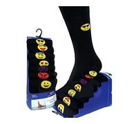 FLAVES FASHION Men's 7 Pairs Days of the Week, Printed Xmas Novelty Cotton Rich Suit Socks UK Size 6-11