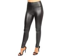 FLAVES FASHION Women's Ladies High Waist PU Leather Leggings Wet Look Stretchy Skinny Fleece PVC Pants Trouser UK Size 8-16 (as8, Numeric, Numeric_12, Numeric_14, Regular, Regular, Black, Fitted)
