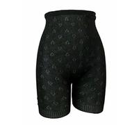 FLAVES FASHION Women's Ladies Thermal Black & White Long Leg Snowdrop Pantee Knickers Size S to 2XL (as8, alpha, l, regular, regular, Black, L)