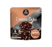 Flavfar Instant Tapioca Pearls for Bubble Tea & Milk Tea | Brown Sugar Boba | sealed, ready-to-heat topping - 6 Servings