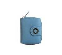 'Flavia' Leather Zip Around Trifold Purse PRIMEHIDE Blue One Size