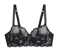 Flavie Full Cup Bra in Embroidered Tulle black/multi-coloured