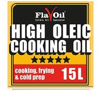 FlavOil High Oleic Cooking Oil 15 Litres - Healthy High-Performance Plant-Based Oil for Roasting, Frying, Baking, Dressing - Rich in Omega-9 & Vitamins - Sustainable High Oleic Sunflower Seeds