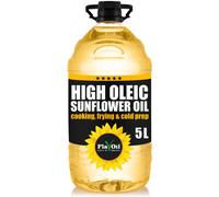 FlavOil High Oleic Sunflower Oil 5 litres - Healthy High-Performance Plant-Based Oil for Cooking, Roasting, Frying, Baking, Dressing - Omega-9 &