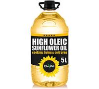 FlavOil High Oleic Sunflower Oil 5 litres - Healthy High-Performance Plant-Based Oil for Cooking, Roasting, Frying, Baking, Dressing - Omega-9 & Vitamins - Sustainable High Oleic Sunflower Seeds