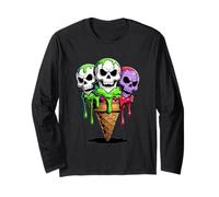 Flavor Skulls Ice Cream Cone Long Sleeve T-Shirt