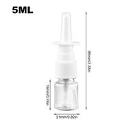 FLAVORA 100PCS 5ml Fine Mist Empty Nasal Pump Spray Bottle Refillable in White | Size: 10PC FLAVORA White 10PC