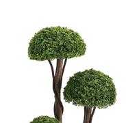 FLAVORA 120 cm Artificial Cypress Topiary Tree Realistic Potted Faux Plant in Green FLAVORA Green