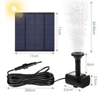 FLAVORA 180L H Solar Powered Pond Pump Fountain Aquarium Garden Water Feature in Black | Size: 100 cm x 100 cm FLAVORA Black 100 cm x 100 cm