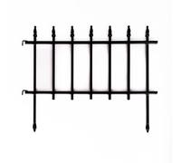 FLAVORA 1Pack of 4 Garden Gear Metal Clarence Finial Garden Border in Black | Size: 100 cm x 15 cm FLAVORA Black 100 cm x 15 cm