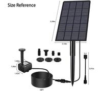 FLAVORA 2.5W - 200L/H (With USB) Solar Panel Powered Water Pump Garden in Black | Size: 0.6m2 FLAVORA Black 0.6m2