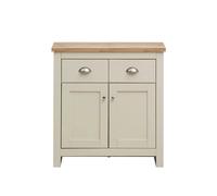 FLAVORA 2 Drawer 2 Door Cream Living Room Sideboard Storage Cabinet Cupboard | Size: 0.6m2 FLAVORA Cream 0.6m2