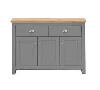 FLAVORA 2 Drawer 3 Door Grey Living Room Sideboard Storage Cabinet Cupboard | Size: 0.6m2 FLAVORA Grey 0.6m2