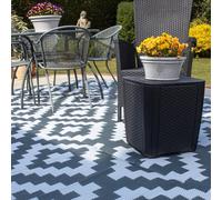 FLAVORA 270 cmx 360 cm outdoor Rug for Patio in Grey | Size: 100 cm diameter FLAVORA Grey 100 cm diameter