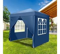 FLAVORA 2m x 2m Pop Up Gazebo With 4 Side Panels in Navy | Size: 0.6m2 FLAVORA Navy 0.6m2
