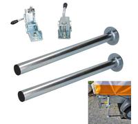 FLAVORA 2PCS 48mm Caravan Trailer Support Leg Stands in Metallic Silver | Size: 10000mm x 520mm FLAVORA Metallic Silver 10000mm x 520mm