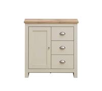 FLAVORA 3 Drawer 1 Door Cream Living Room Sideboard Storage Cabinet Cupboard | Size: 0.6m2 FLAVORA Cream 0.6m2