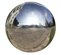 FLAVORA 3 Pcs Stainless Steel Mirror Reflective Garden Spheres in Metallic Silver | Size: 0.6m2 FLAVORA Metallic Silver 0.6m2