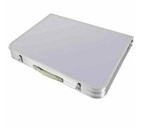 FLAVORA 3FT Folding Table Adjustable Height Portable in White FLAVORA White