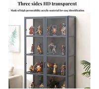 FLAVORA 5-layer Double Door Acrylic Display Cabinet in Dark Grey | Size: 0.6m2 FLAVORA Dark Grey 0.6m2