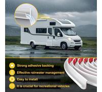 FLAVORA 5M Self-adhesive Drip Stop Door Gutter Rain Deflector in White | Size: 10000mm x 520mm FLAVORA White 10000mm x 520mm