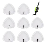 FLAVORA 8pcs Microfibre Floor Pads Washable Replacement for Steam Mop Cleaner in White | Size: 100 cm x 100 cm FLAVORA White 100 cm x 100 cm