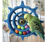 FLAVORA Blue Rudder Shaped Parrot Spinner Rattle Toy | Size: 0.6m2 FLAVORA Blue 0.6m2