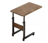 FLAVORA Brown Height Adjustable Mobile Over Bed Table | Size: 0.6m2 FLAVORA Brown 0.6m2