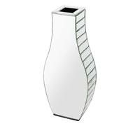 FLAVORA Crushed Diamond Mirror Vase Crystal Silver Glass Stunning | Size: 100 cm x 100 cm FLAVORA Silver 100 cm x 100 cm