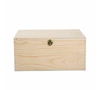 FLAVORA Extra Large-Natural Finish Wooden Treasure Ches in Natural | Size: 500mm FLAVORA Natural 500mm