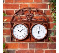 FLAVORA Garden Gear Highgrove Copper Garden Wall Clock | Size: 100 cm x 15 cm FLAVORA Copper 100 cm x 15 cm