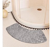 FLAVORA Gray 40x100CM Bathroom Mat Curve Foot Mat in Grey | Size: 180 cm width x 180 cm drop FLAVORA Grey 180 cm width x 180 cm drop