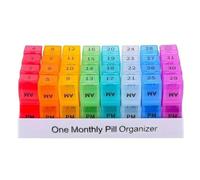 FLAVORA One Month Pill Tablet Container Box 31 Day FLAVORA Multicolor