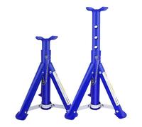 FLAVORA Pair 3 Tonne Folding Vehicle Axle Stands in Blue | Size: 10000mm x 520mm FLAVORA Blue 10000mm x 520mm