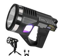FLAVORA Rechargeable Searchlight with Tripod & Side Light in Black FLAVORA Black