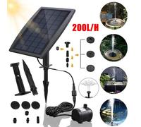 FLAVORA Solar Submersible Water Pump Fountain Kit for Garden Pond Pool Panel in Black | Size: 100 cm x 100 cm FLAVORA Black 100 cm x 100 cm