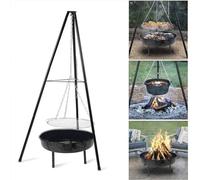 FLAVORA Tripod Fire Pit BBQ Bowl Round Garden in Black | Size: 0.6m2 FLAVORA Black 0.6m2