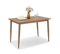 FLAVORA Vonhaus 4 Seater Dark Wood Dining Table in Brown | Size: 0.6m2 FLAVORA Brown 0.6m2