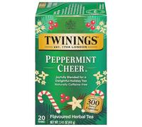 Flavored Herbal Tea, Peppermint Cheer, Caffeine Free, 20 Tea Bags, 1.41 oz (40 g), Twinings