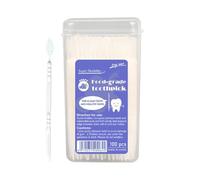 Flavored Toothpicks, Tip Mouth Cleaning Sticks, Compact 100 Piece Care Set, Soft Bristle Stain Removal Picks, Hygiene Accessories, Travel Dining Use 2.52 inches