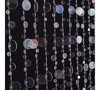 FlavorThings Bubble Beaded Curtain Faux Crystal Acrylic Iridescent Door Room Divider Background Decoration for Closet Party Wedding Nursery 36x72 Inch