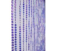 FlavorThings Diamond Cut Crystal Beaded Curtain for Doorway Room Closet Divider Party Wedding Kids Bedroom Decorations,Diamond Cut Bead Curtain (Iridescent Blue, 3FT x 6FT)