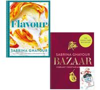 Flavour & Bazaar Vibrant vegetarian and plant-based recipes 2 Books Collection Set By Sabrina Ghayour and Journal Included