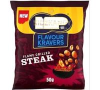 Flavour Kravers Flame Grilled Steak Peanuts 50g x 21 Delicious Tasty Perfect For Sharing With Friends & Family