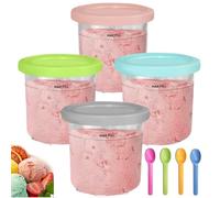 flavour pods For Ninja Creami Container NC300EU, 4 Pack Creami Pint Container, NC300UK NC301EU Series Ninja Ice Cream Maker Accessories