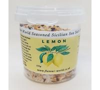 Flavour World Natural Seasoned Sicilian Sea Salt blend, large range of flavours (125g, Lemon)