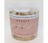 Flavour World Natural Seasoned Sicilian Sea Salt blend, large range of flavours (125g, Masala)