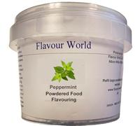 Flavour World Professional Powdered Food Flavouring 40g or 80g tubs with small dosing spoon included (80g, Peppermint)