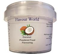 Flavour World Professional Powdered Food Flavouring 40g or 80g tubs with small dosing spoon included (40g, Coconut)